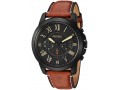 Fossil Mens FS5241 Grant Chronograph Luggage Leather Watch